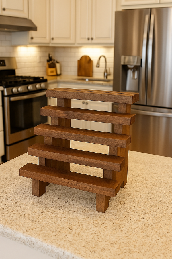 Rustic cupcake stand in special walnut finish, mini dessert tier display