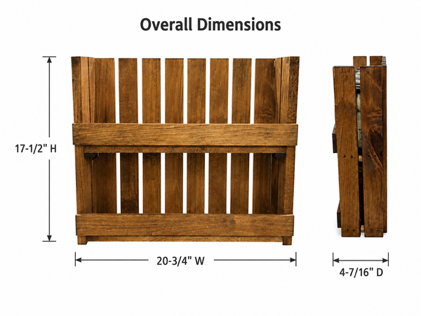 10-Jar Wooden Canning Jar Storage Rack – 2 Tier Quart Mason Jar Organizer