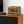 Farmhouse style 78 RPM record storage crate in a medium brown finish