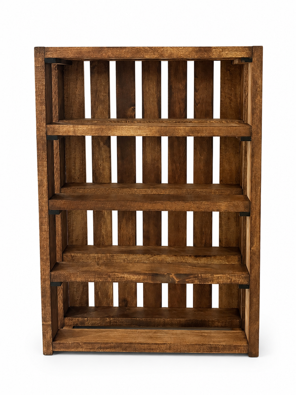 Wooden CD Storage Rack – Early American Music Media Shelf