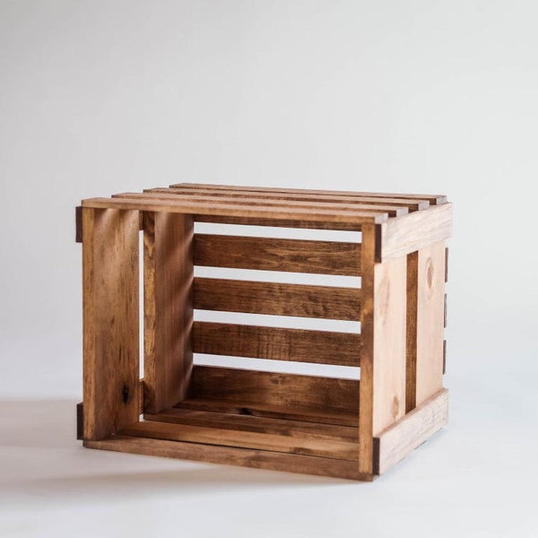 Vinyl Record Holder Wood Crate