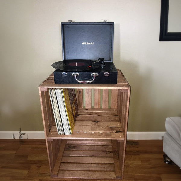 Turntable Stand Cherry Stained