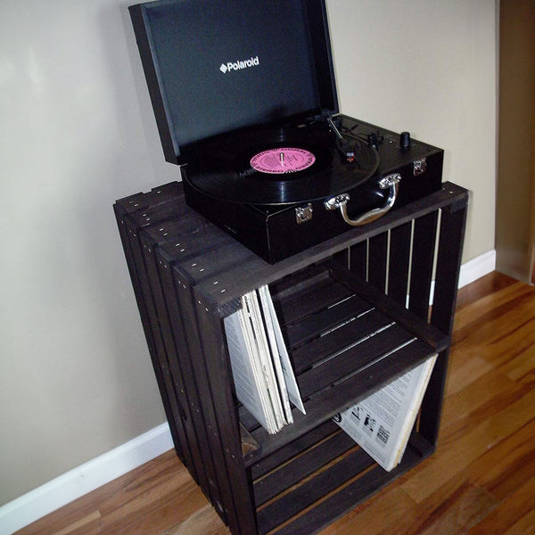Vintage Stained Turntable Stand