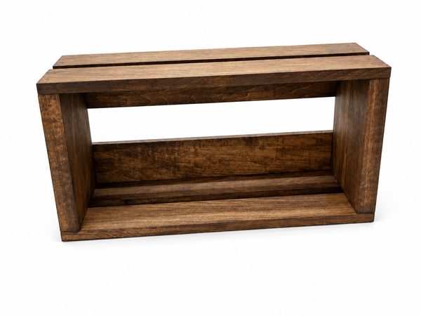 Wooden 8 Track Tape Storage Crate – Early American Retro Media Holder