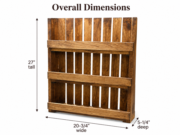 Wooden Canning Jar Storage Rack – Early American Mason Jar Pantry Shelf