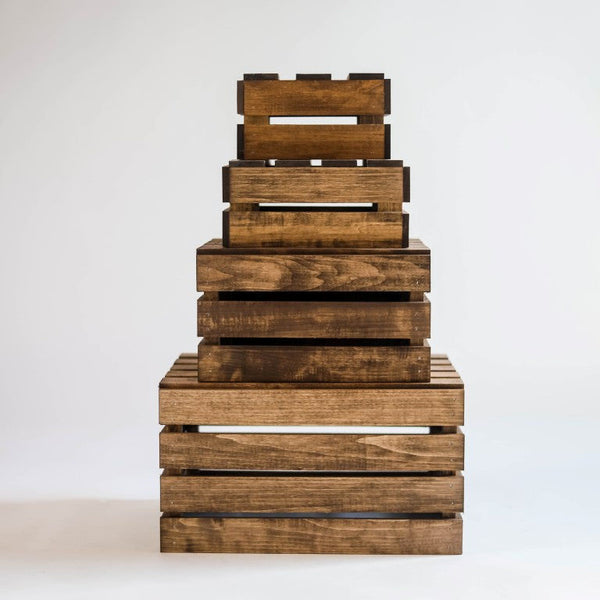 Wooden Nesting Boxes/Wood Crate Bundle - Set of 4 Bundle