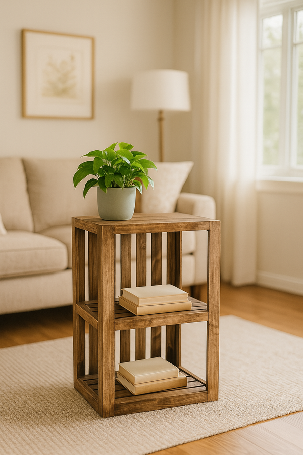 Nightstand | Rustic Wooden End Table | Stylish Storage for Living Room & Bedroom | Farmhouse Decor Accent