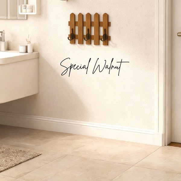 Rustic Wooden Picket Coat Rack – Wall Mounted Farmhouse Hooks (8 Colors)