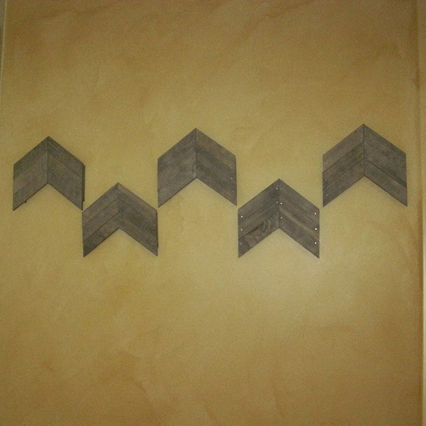 Arrows/Chevrons Antique Gray Stained - Set of 5 Bundle