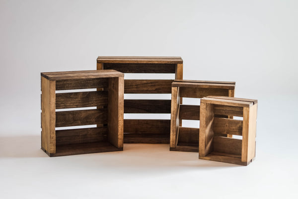 Nesting Box Wood Crate - Set of 4 Bundle