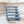 Rustic wooden spice rack in Vintage Blue finish with 5-tier slatted shelves