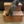 Dog climbing cherry stained rustic two-step wooden pet stairs