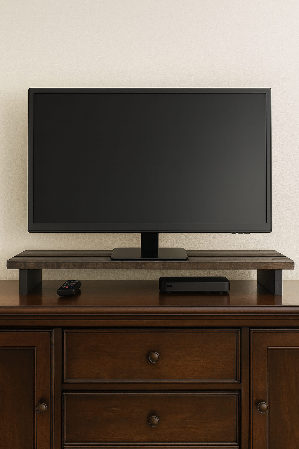 Monitor Stand – Rustic Wooden 40