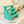 Farmhouse makeup stand in vintage blue stain, rustic 3-tier wooden organizer for makeup and counter storage.