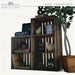 Medium 3-tier wooden stand for record player with storage shelves for albums
