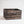 Farmhouse style dark stained crate with slat ends, rustic storage and display piece