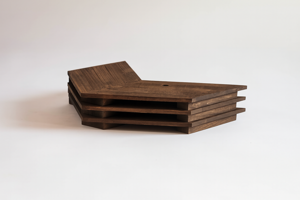 Rustic Wooden Chevron Wall Art Set – 3 Piece Dark Walnut Farmhouse Decor (16.5" × 15.5")